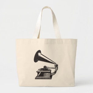 Gramophone Grote Tote Bag