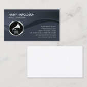 Gramophone Icon Music Composer Business Card Visitekaartje (Voorkant / Achterkant)