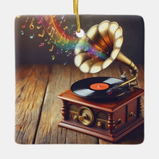 Gramophone Kerst Ornament (Voorkant)