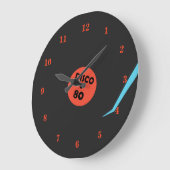 Gramophone Record Fun Clock - Retro Disco Party Grote Klok (Hoek)