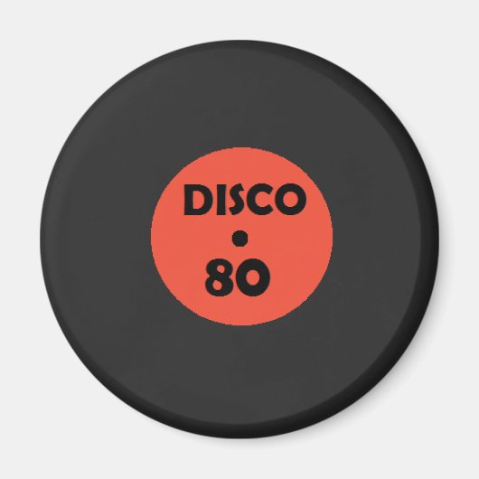 Gramophone Record Fun Magnet - Retro Disco Party Magneet (Voorkant)