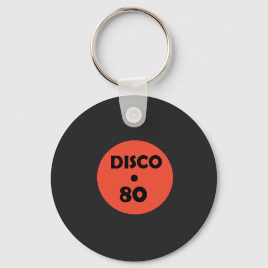 Gramophone Record Fun Sleutelhanger - Retro Disco (Voorkant)