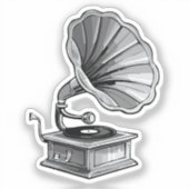 Gramophone Sticker (Voorkant)