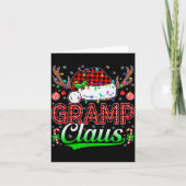 Gramp Claus Christmas Lights Matching Family Xmas Kaart (Voorkant)