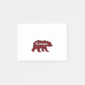 Grampa Bear Buffalo Red Plaid Matching Family Post-it® Notes (Voorkant)