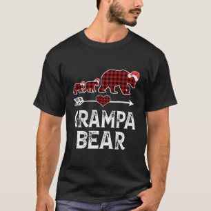 Grampa Beer Kerstmis Pajama Red Pset Buffalo Fam T-shirt
