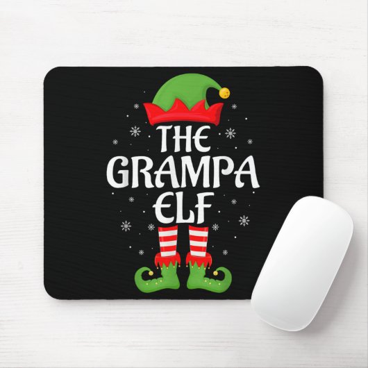Grampa Elf Kerstfamilie Matching Elf Squad Kerst Muismat (Met muis)