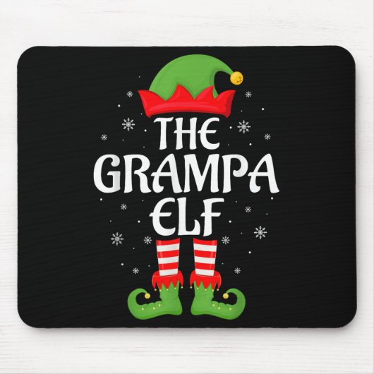 Grampa Elf Kerstfamilie Matching Elf Squad Kerst Muismat (Voorkant)