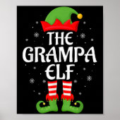 Grampa Elf Kerstfamilie Matching Elf Squad Kerst Poster (Voorkant)