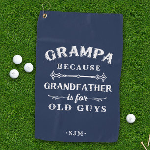 Grampa Grootvader is voor oude jongens Golfhanddoek