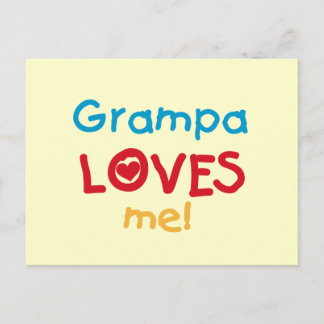 Grampa Loves Me T-shirts en geschenken Briefkaart
