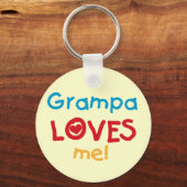 Grampa Loves Me T-shirts en geschenken Sleutelhanger (Voorkant)