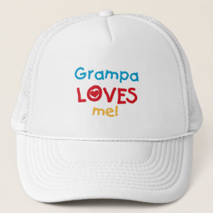 Grampa Loves Me T-shirts en geschenken Trucker Pet