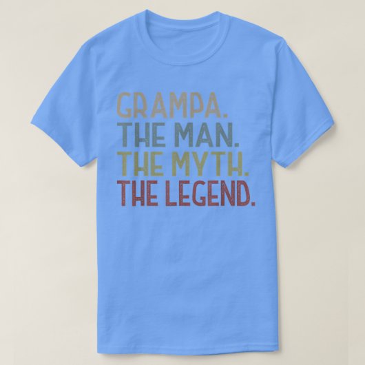 Grampa Man Myth Legend T Gift Fathers Day  T-shirt (Design voorkant)