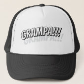 Grampa!! Moderne eenvoudige coole strip Trucker Pet (Voorkant)