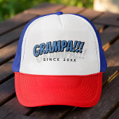 Grampa!! Sinds 20XX Modern Eenvoudig Cool Comic Trucker Pet