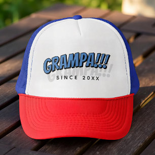Grampa!! Sinds 20XX Modern Eenvoudig Cool Comic Trucker Pet