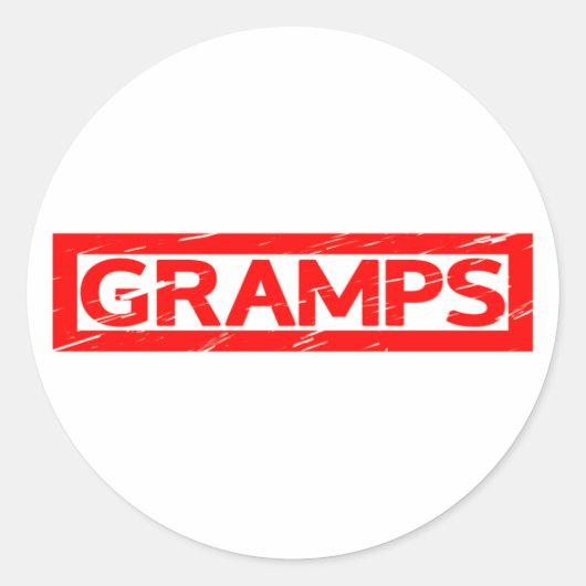 Grampen Stempel Ronde Sticker (Voorkant)