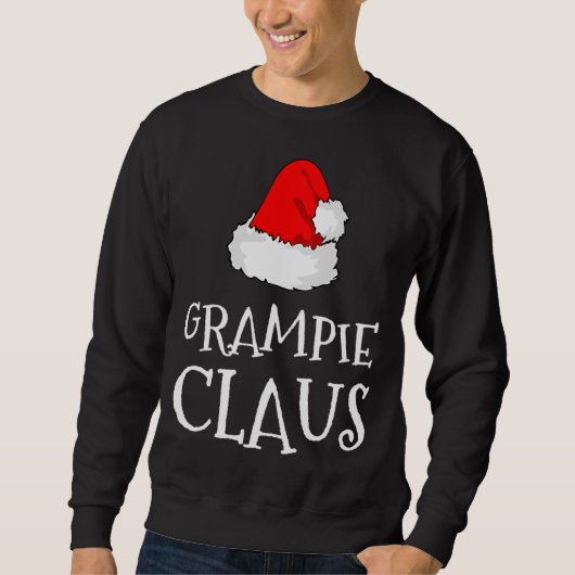 Grampie Claus Kerst Pet Familie Bijpassende Pyjama Trui (Voorkant)