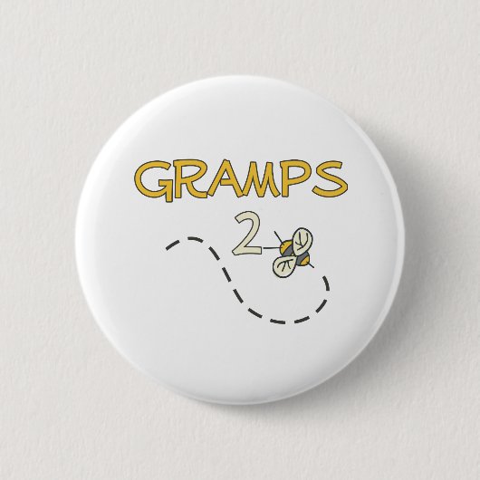 Gramps 2 Bee Ronde Button 5,7 Cm (Voorkant)