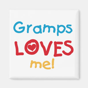 Gramps Loves Me T-shirts en geschenken Magneet