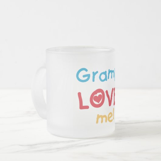 Gramps Loves Me T-shirts en geschenken Matglas Koffiemok (Voorkant links)