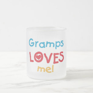 Gramps Loves Me T-shirts en geschenken Matglas Koffiemok
