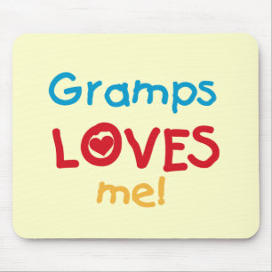 Gramps Loves Me T-shirts en geschenken Muismat