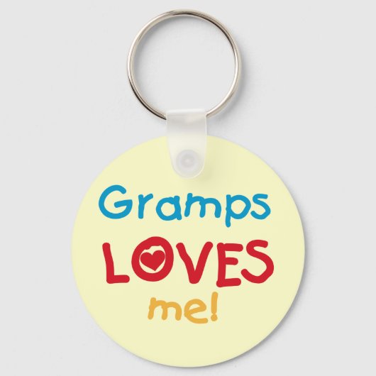 Gramps Loves Me T-shirts en geschenken Sleutelhanger (Voorkant)
