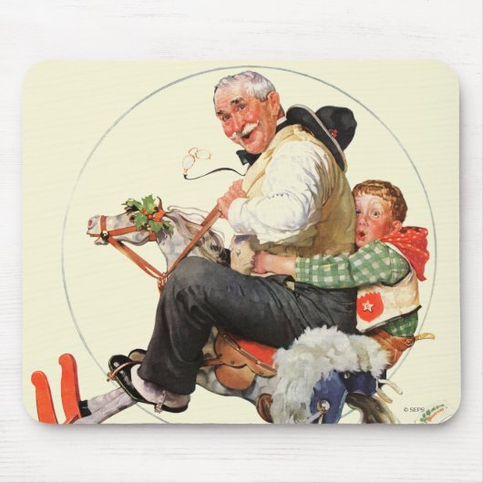 Gramps op Rocking Horse Muismat (Voorkant)