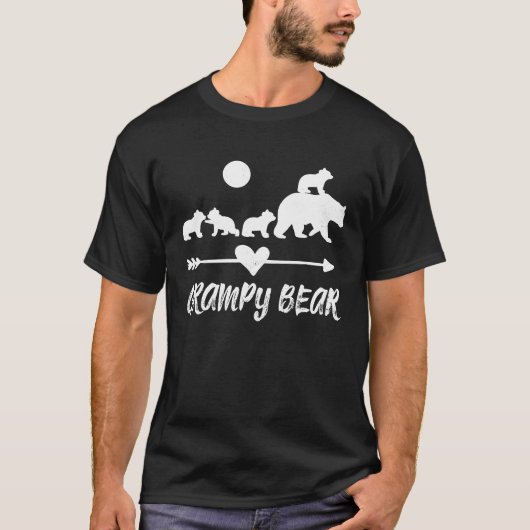 Grampy Bear  with Four Cute Bear Cubs T-shirt (Voorkant)
