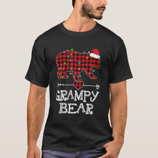 Grampy Beer Kerstmis Pajama Red Pset Buffalo Fam T-shirt