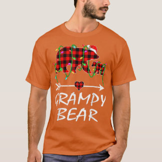 Grampy Beer Kerstmis Pajama Red Pset Buffalo Xma T-shirt