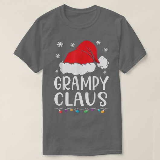 Grampy Claus, Familie die Grampy Claus Pajama aanp T-shirt (Design voorkant)