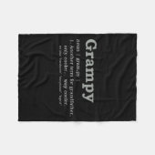 Grampy Design_ Funny Definition Fleece Deken (Voorkant (Horizontaal))