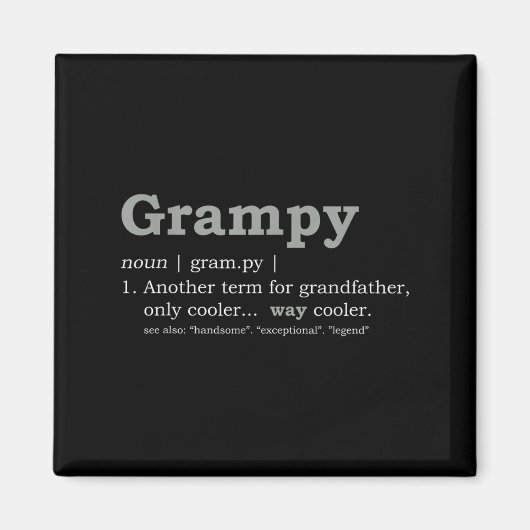 Grampy Design_ Funny Definition  Magneet (Voorkant)