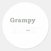 Grampy Design_ Funny Definition Ronde Sticker (Voorkant)