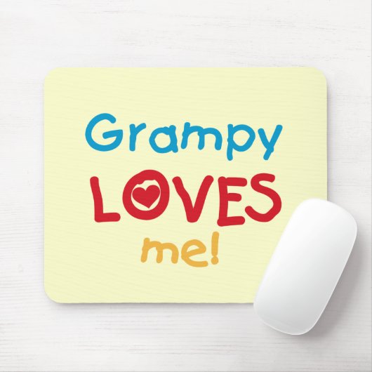 Grampy Loves Me T-shirts en geschenken Muismat (Met muis)