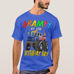 Grampy the Birthday Boy Monster Truck Birthday Par T-shirt