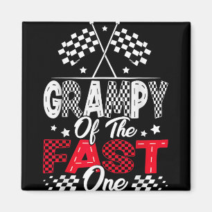 Grampy van de Fast One First Birthday Racing Car F Magneet