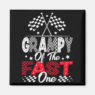 Grampy van de Fast One First Birthday Racing Car F Magneet
