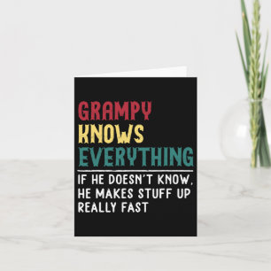Grampy weet alles vaders dag voor grappige Grand Kaart
