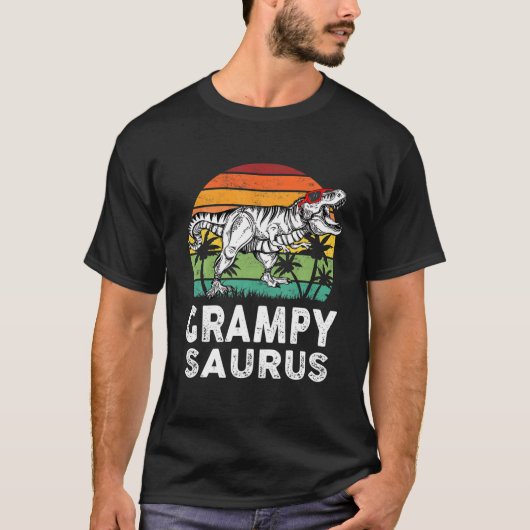 Grampysaurus Grappig T Rex Dinosaurus Grampy Sauru T-shirt (Voorkant)