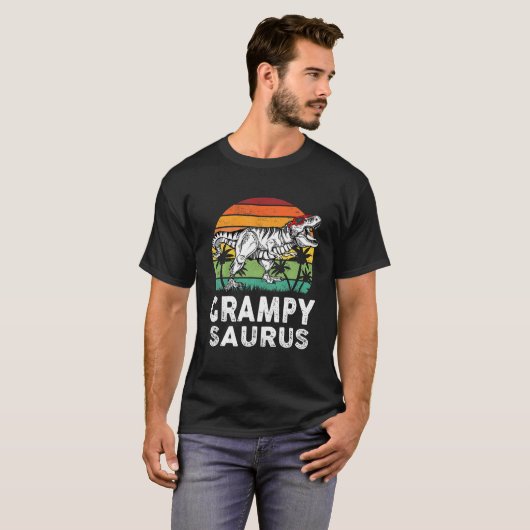 Grampysaurus Grappig T Rex Dinosaurus Grampy Sauru T-shirt (Voorkant volledig)