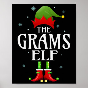 Grams Elf Xmas Bijpassende Familie Groep Kerstfees Poster