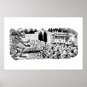 Gran Calavera Eléctrica door José Guadalupe Posada Poster