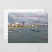 Gran Canaria Las Canteras strand uitzicht briefkaa Briefkaart (Voorkant / Achterkant)