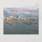 Gran Canaria Las Canteras vue sur la plage carte p (Devant)