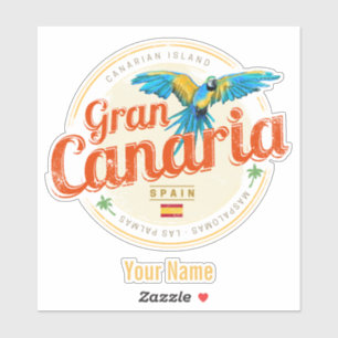 Gran Canaria Parrot Canarische Eilanden Spanje Vin Sticker