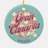 Gran Canaria Spanje toerisme souvenir decor Keramisch Ornament (Achterkant)